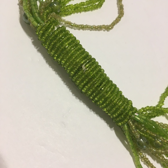 NWT Bijoux Terner green glass / seed bead ethnic l - Picture 4 of 9